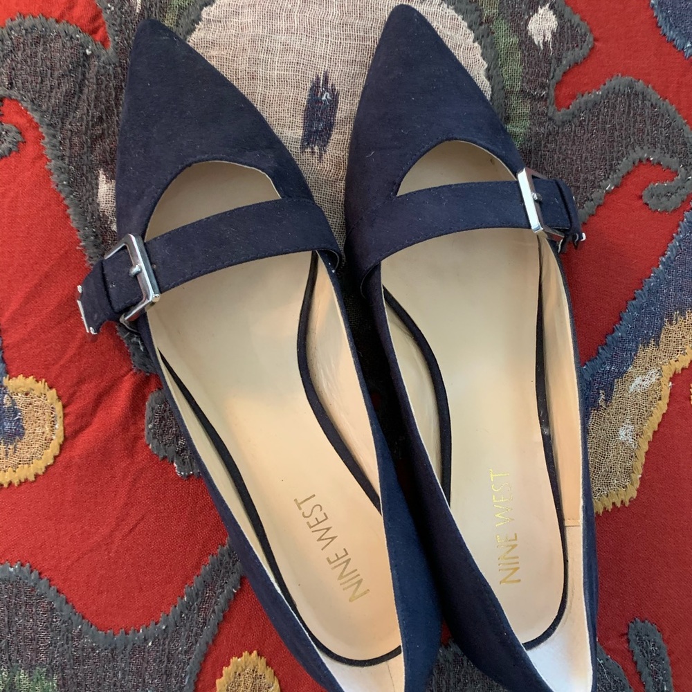 Navy Nine West flats